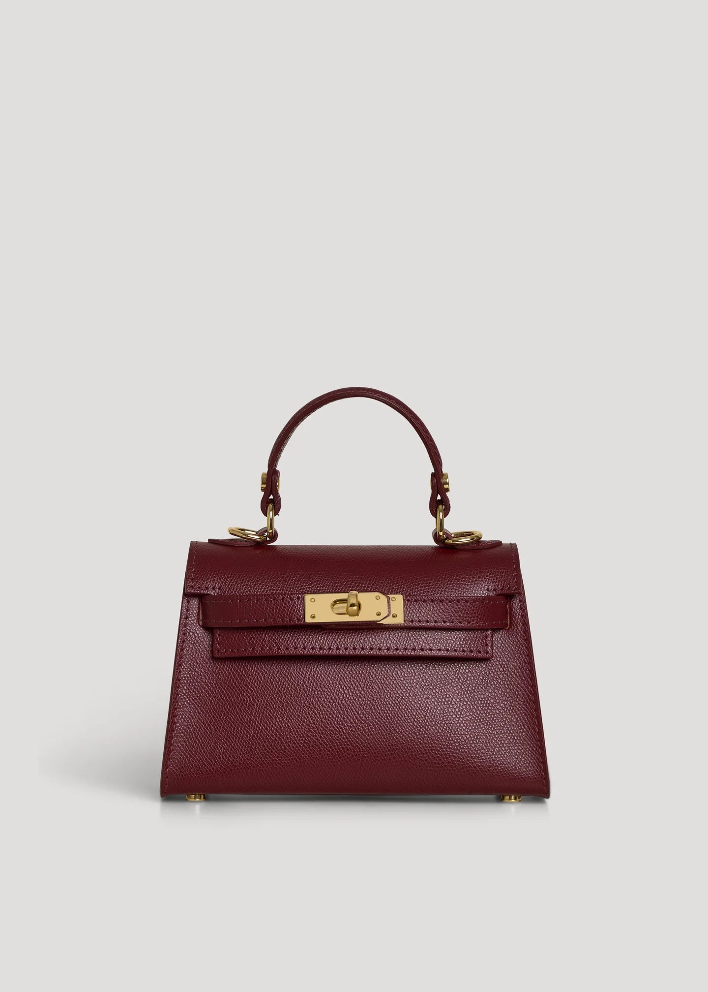 Geantă LINA piele naturală mini burgundy - vedere principală