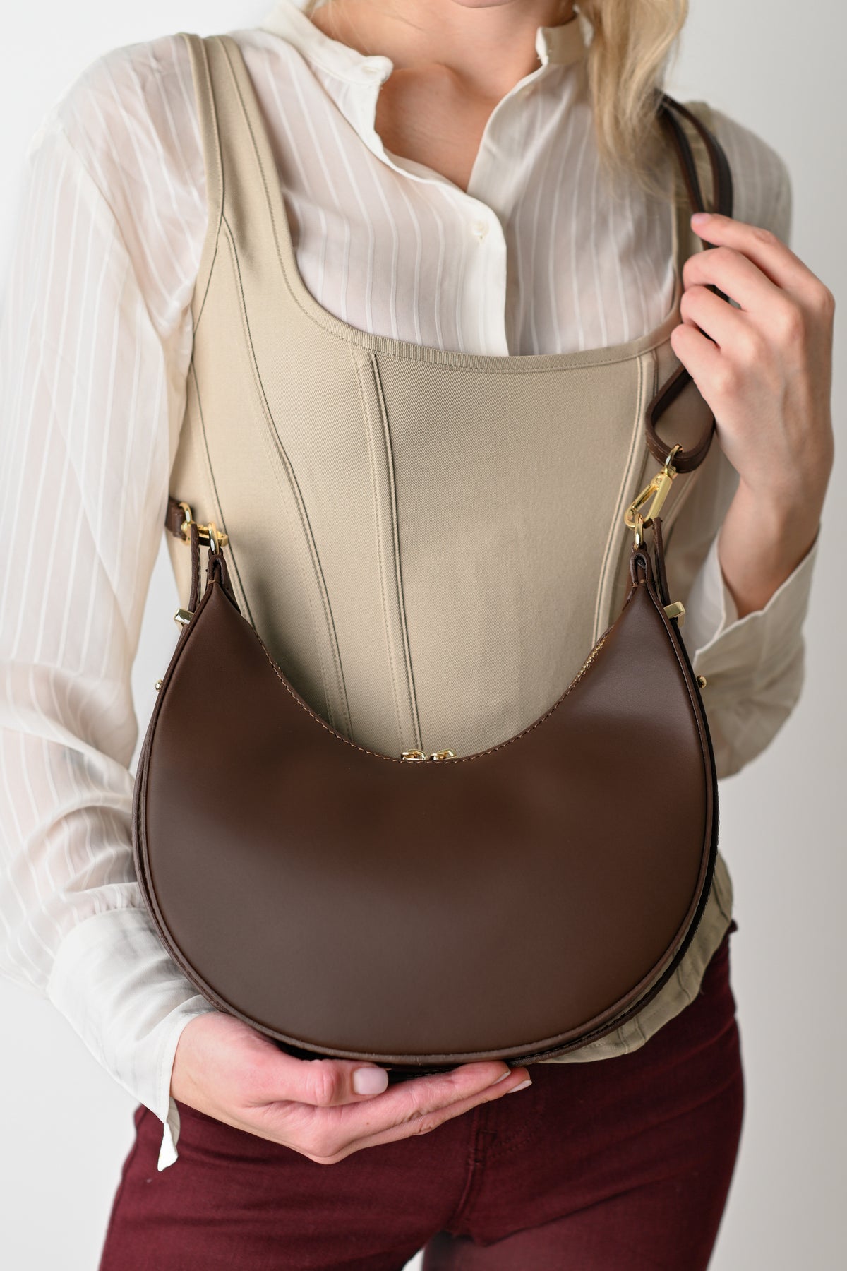 Geantă MOLLY ciocolată neagră - vedere 5