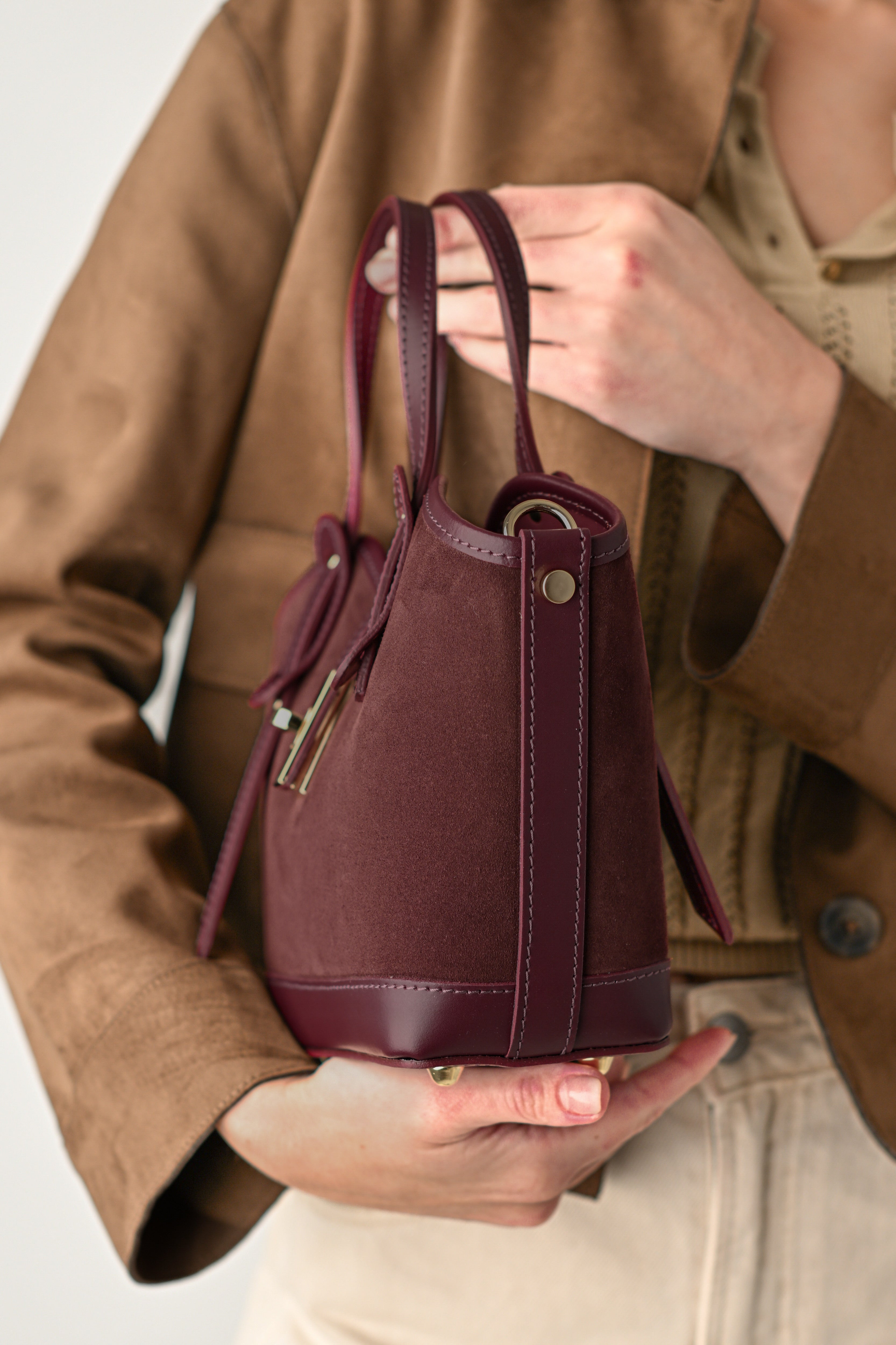 VANESSA MINI ZAMSZ BURGUNDY