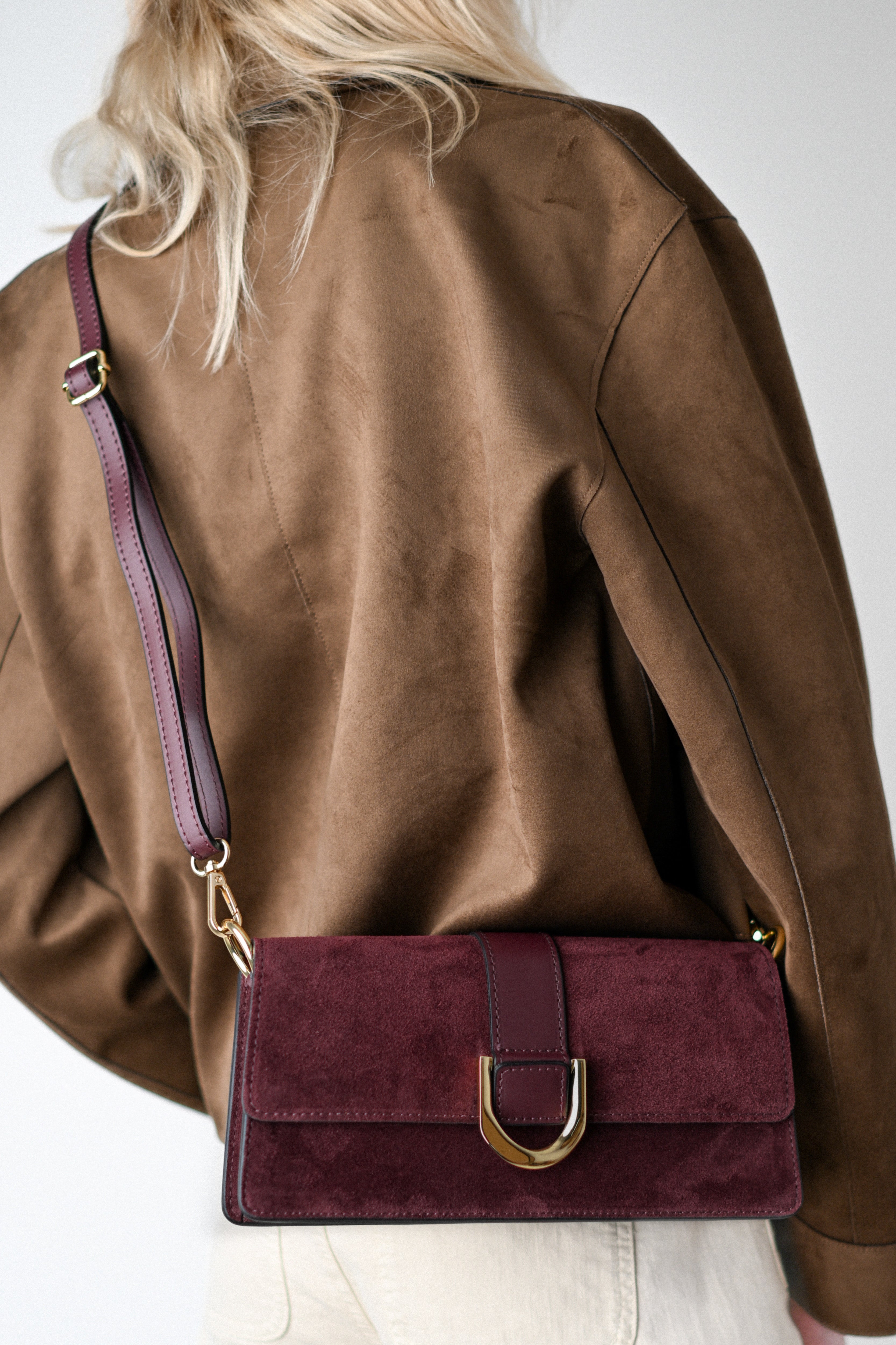 ALEXIA BURGUNDY, VELUR, PIELE NATURALĂ..