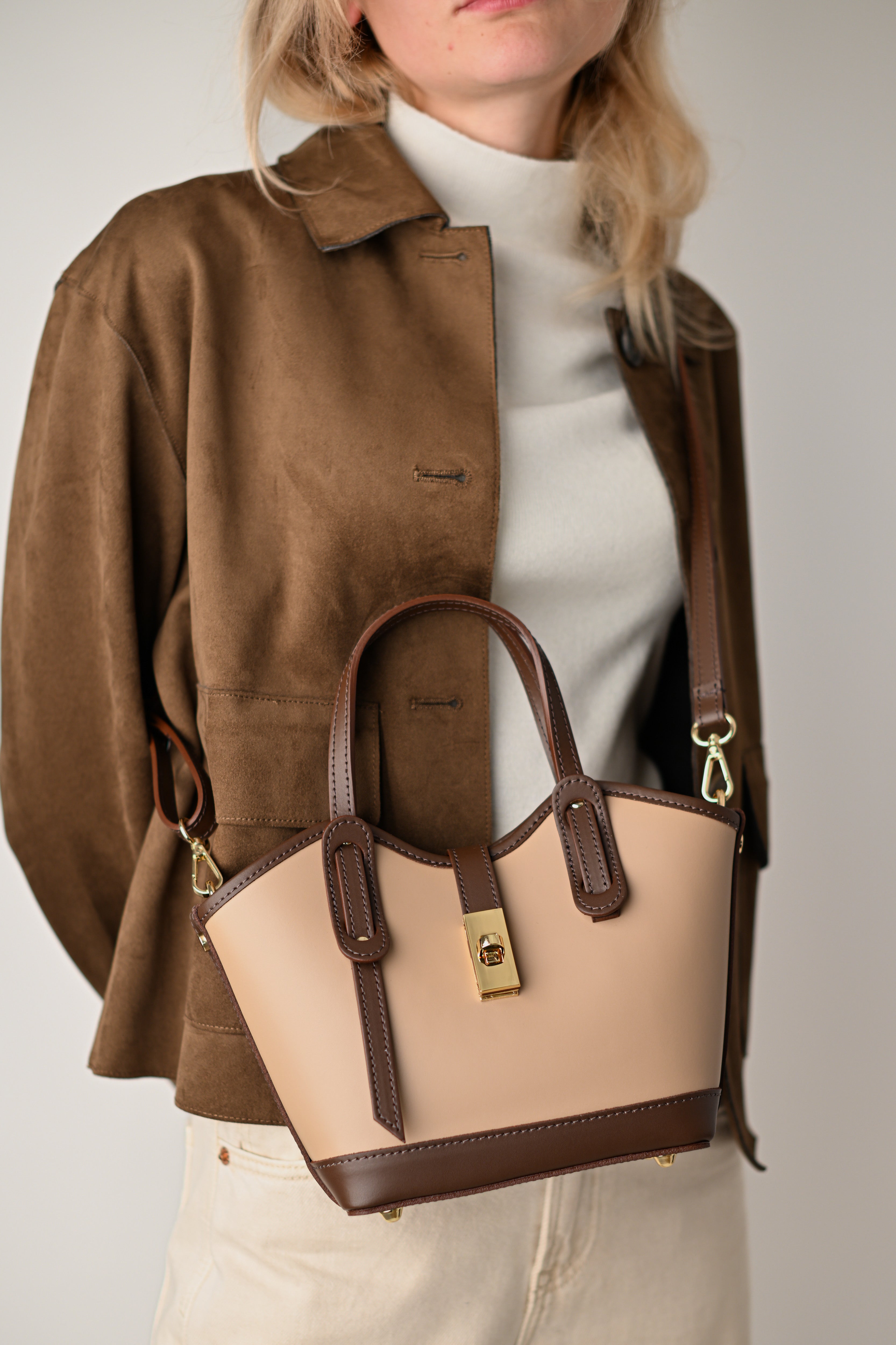 VANESSA MINI BRĄZOWY CZEKOLADOWY Z MOCHACCINO