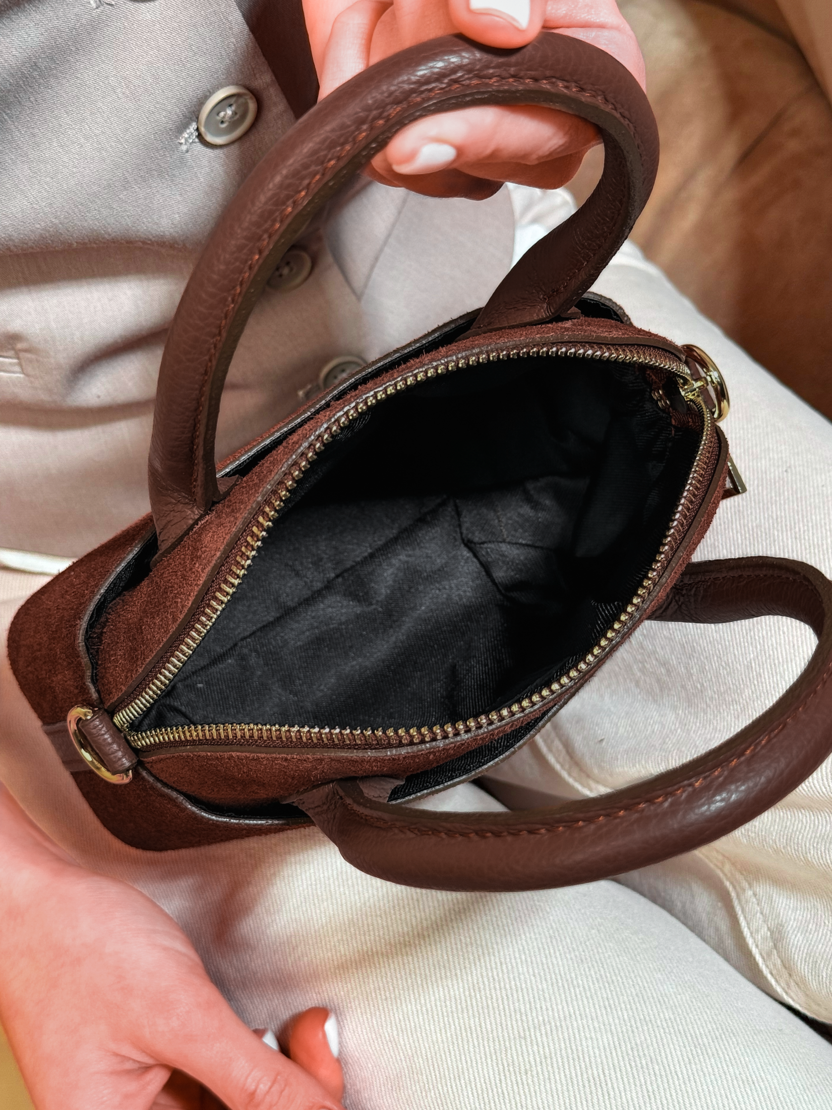 EMMA MINI ZAMSZOWY CZEKOLADOWY BRĄZ