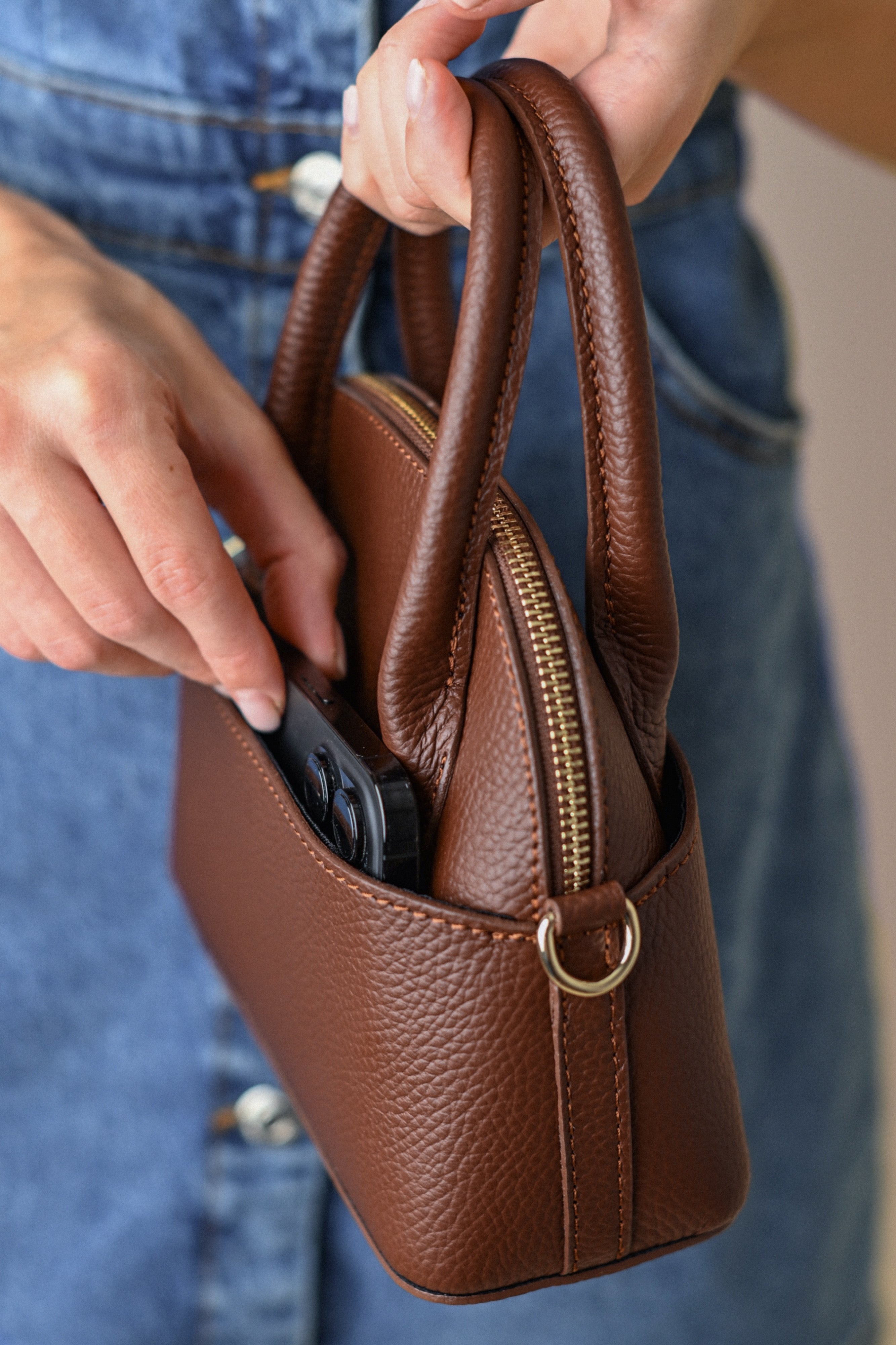 EMMA MINI BRĄZOWY CZEKOLADOWY