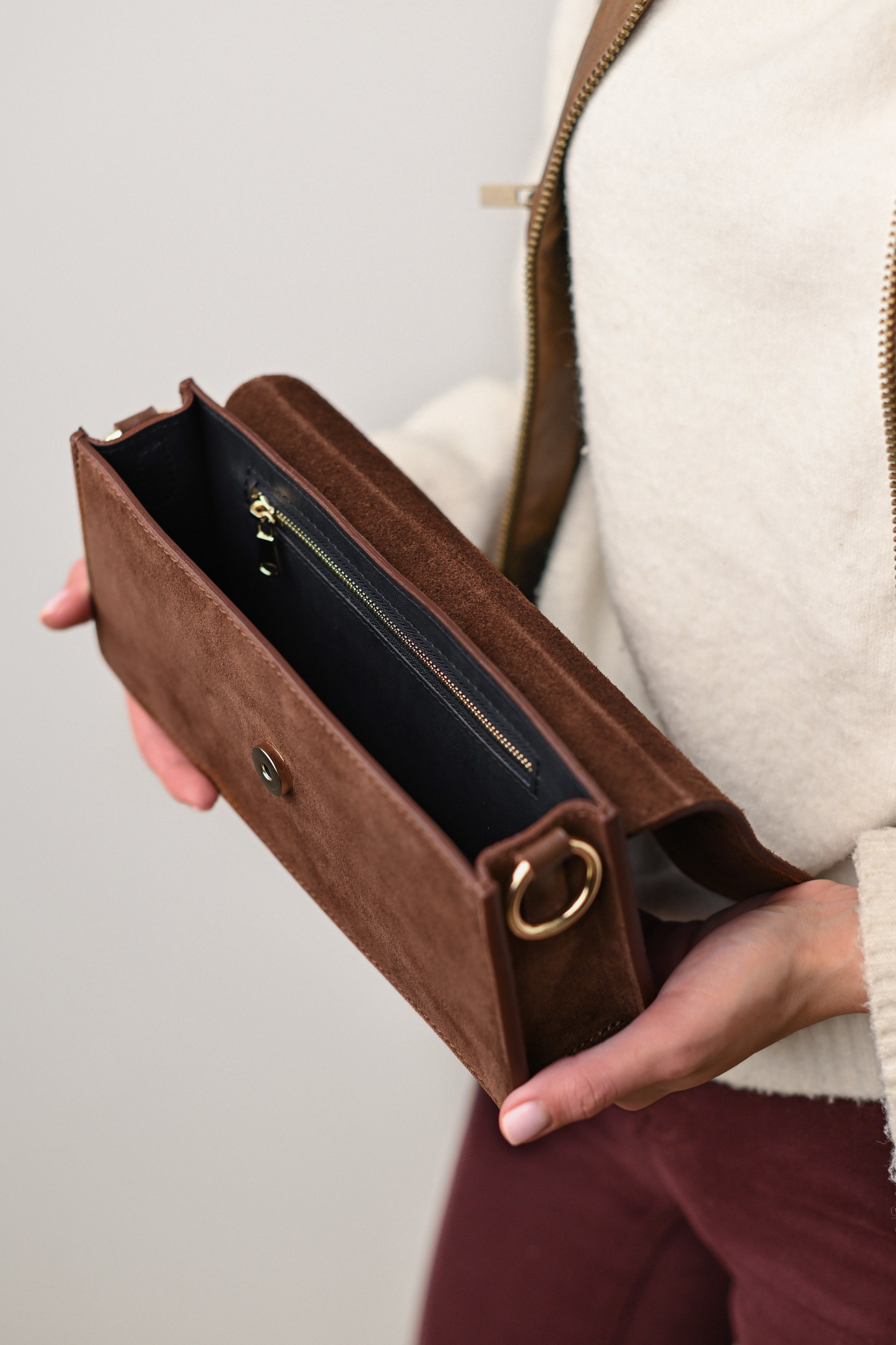 ALEXIA MARO CIOCOLATIU, VELUR, PIELE NATURALĂ..