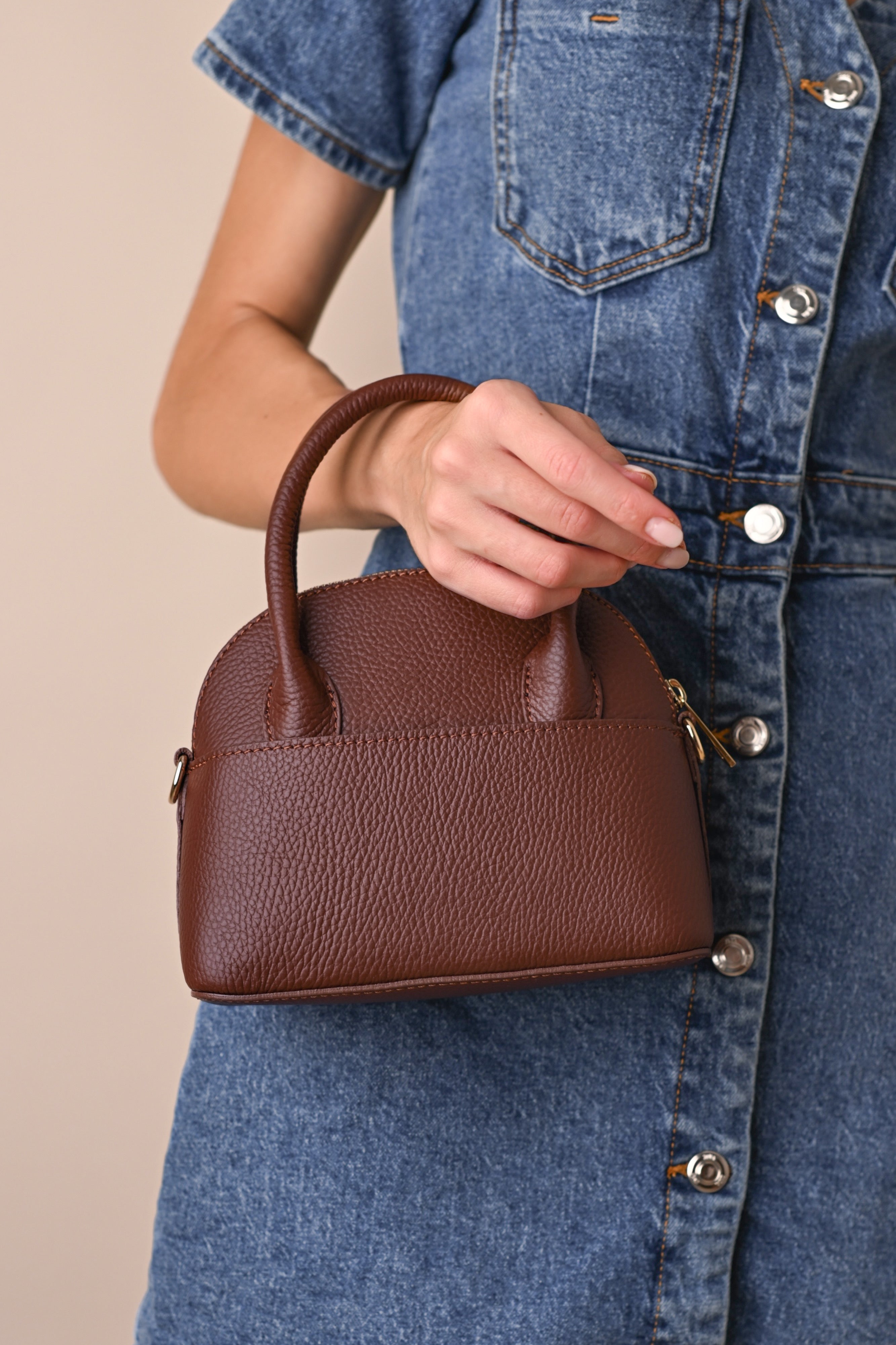 EMMA MINI BRĄZOWY CZEKOLADOWY