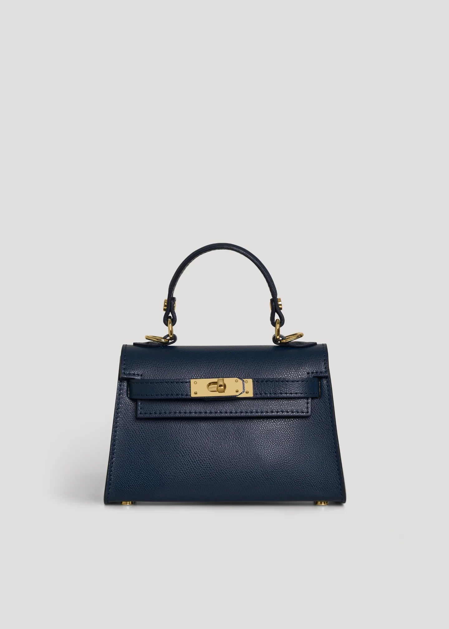 Geantă LINA piele naturală mini navy blue - vedere principală