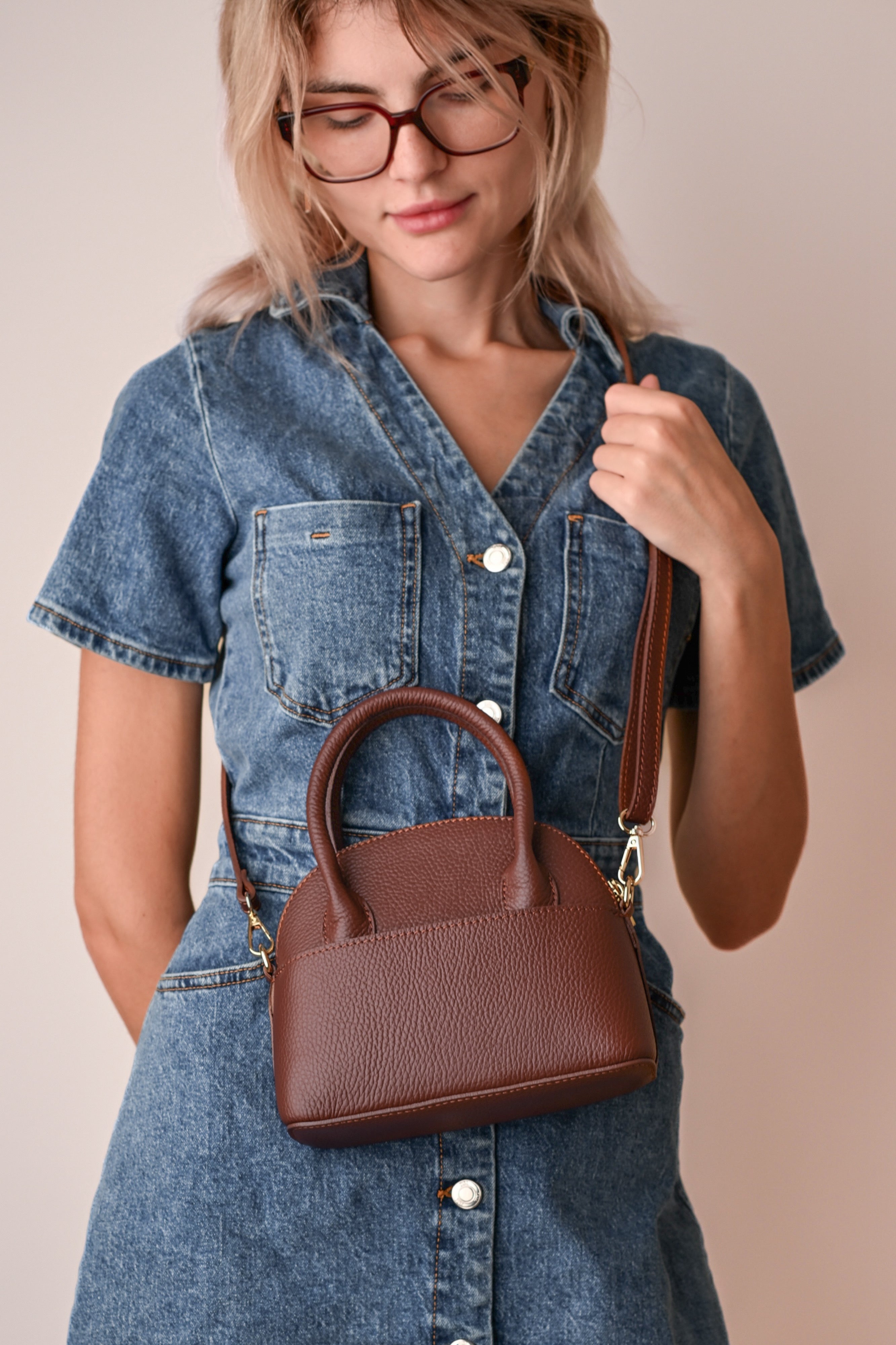 EMMA MINI BRĄZOWY CZEKOLADOWY