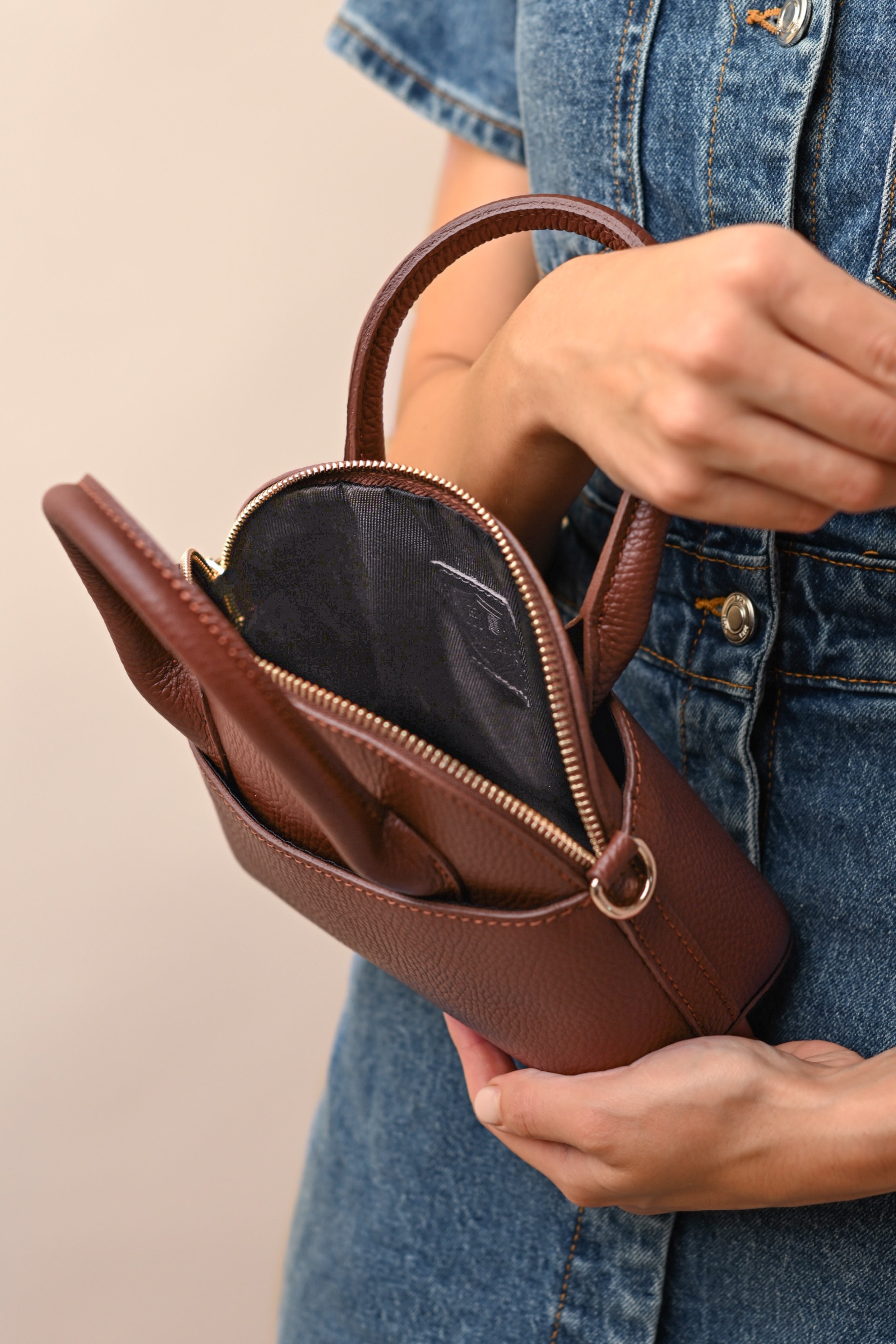 EMMA MINI BRĄZOWY CZEKOLADOWY